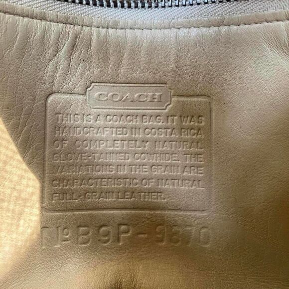 COACH Vintage Court Satchel Cream/Bone Brass Crossbody Leather Bag 9870 - Picture 9 of 13